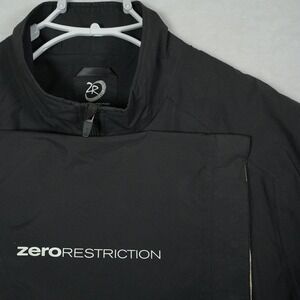 Zero Restriction Tour Series Men XL Black Golf Rain Jacket Full Zip - Read